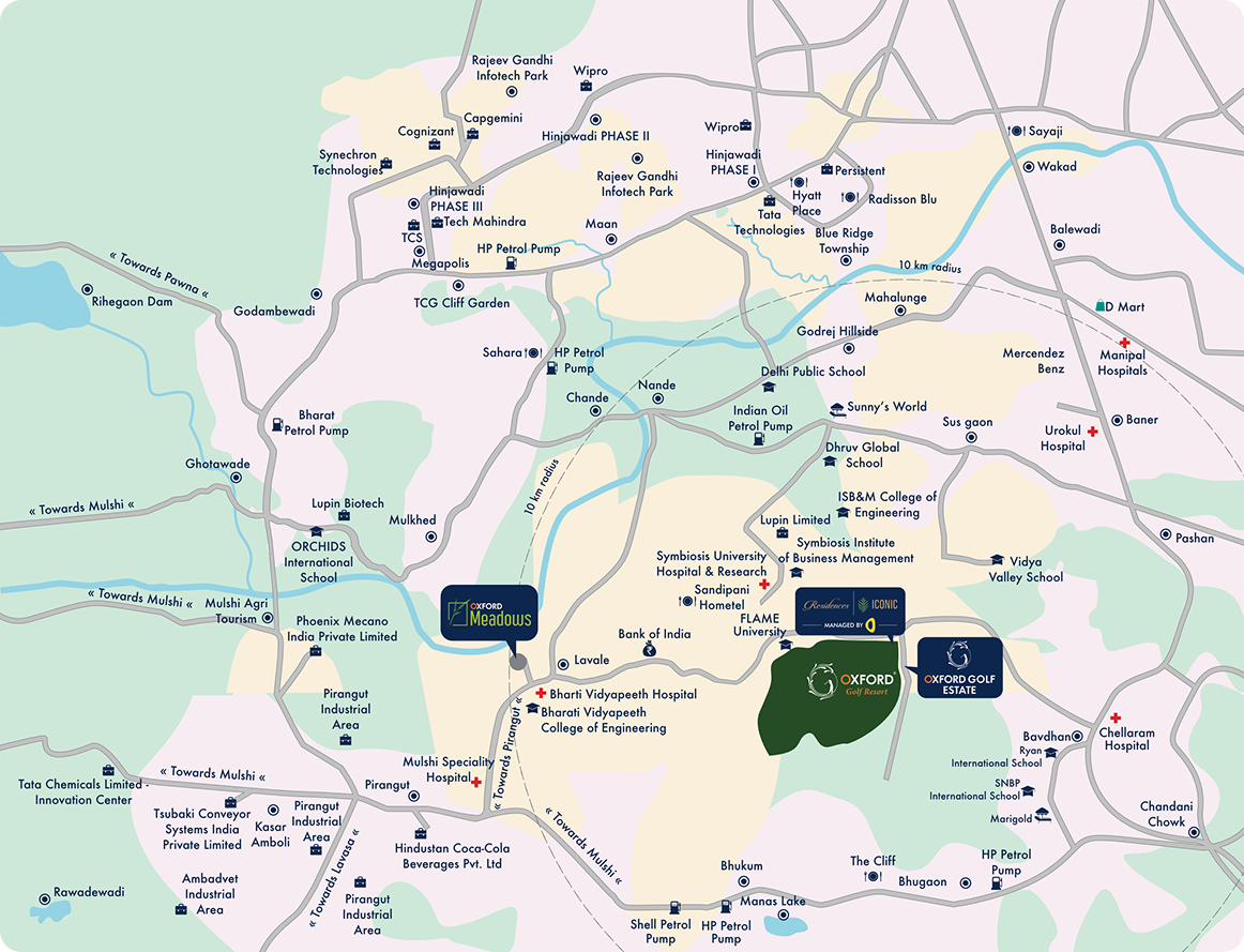 Oxford Golf Estate Location Map