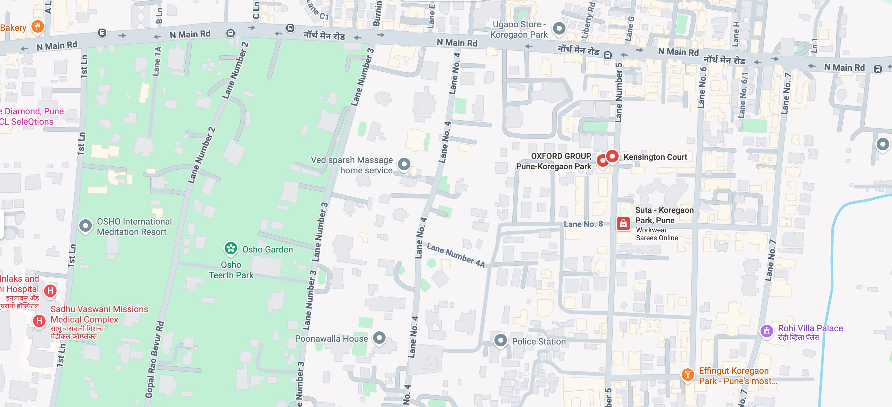 Map to Oxford Group Pune